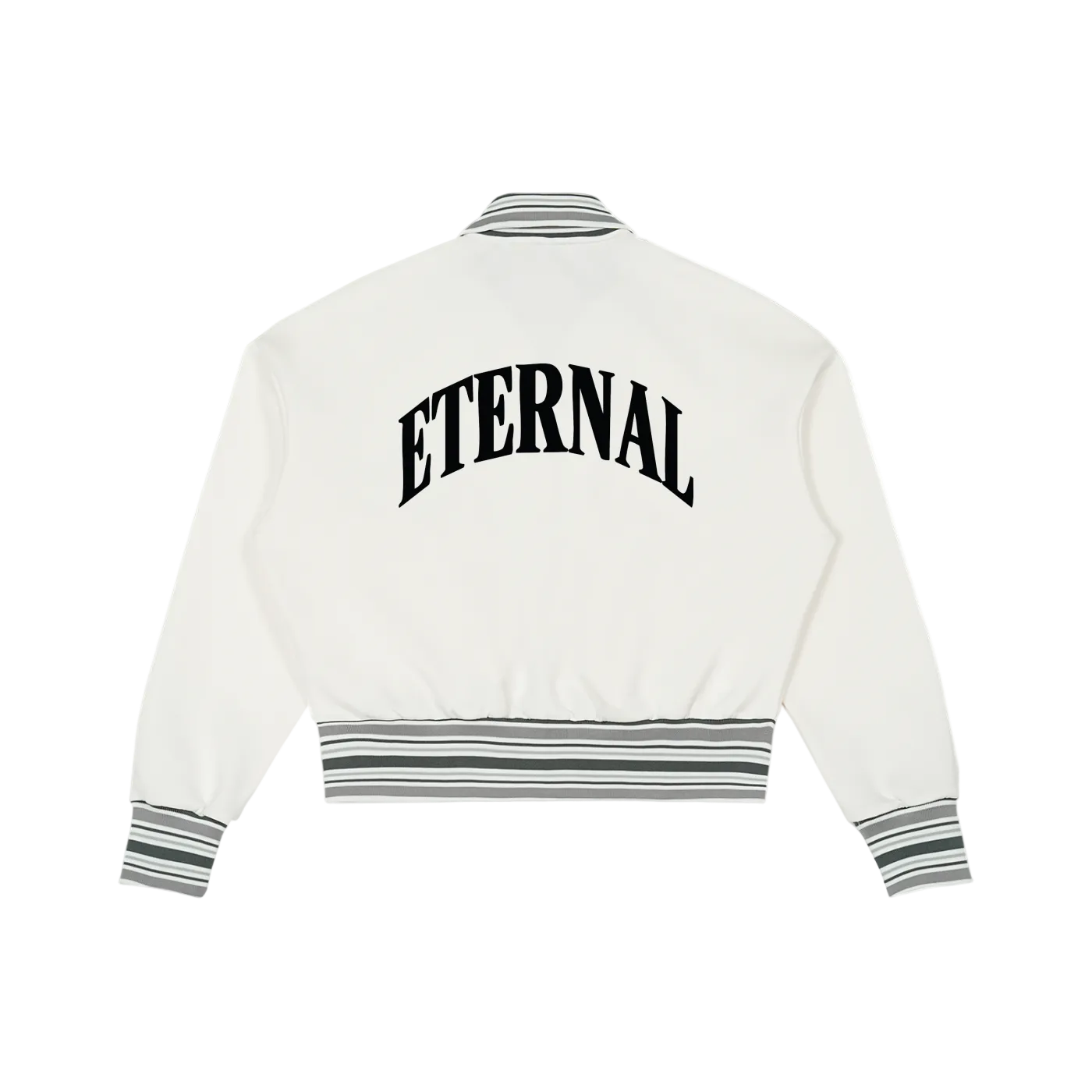 ETERNAL ストライプ リブカラー ジップジャケット