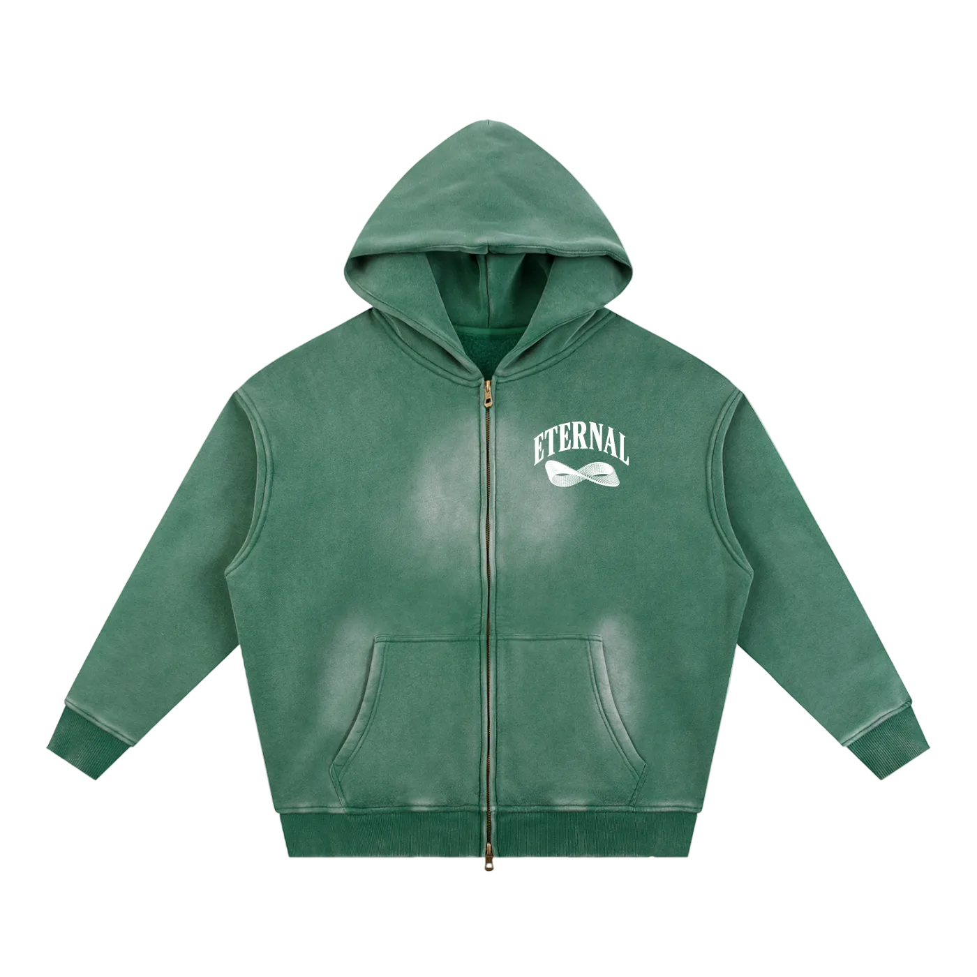 Möbius Sunfade Zip Boxy Fleece Hoodie