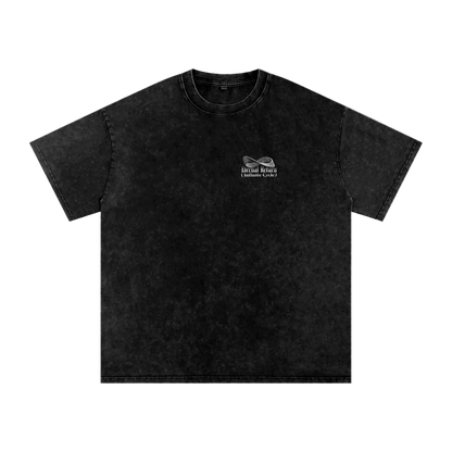 Logo Snow Washed Oversized Cotton T-Shirt