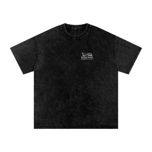 Logo Snow Washed Oversized Cotton T-Shirt