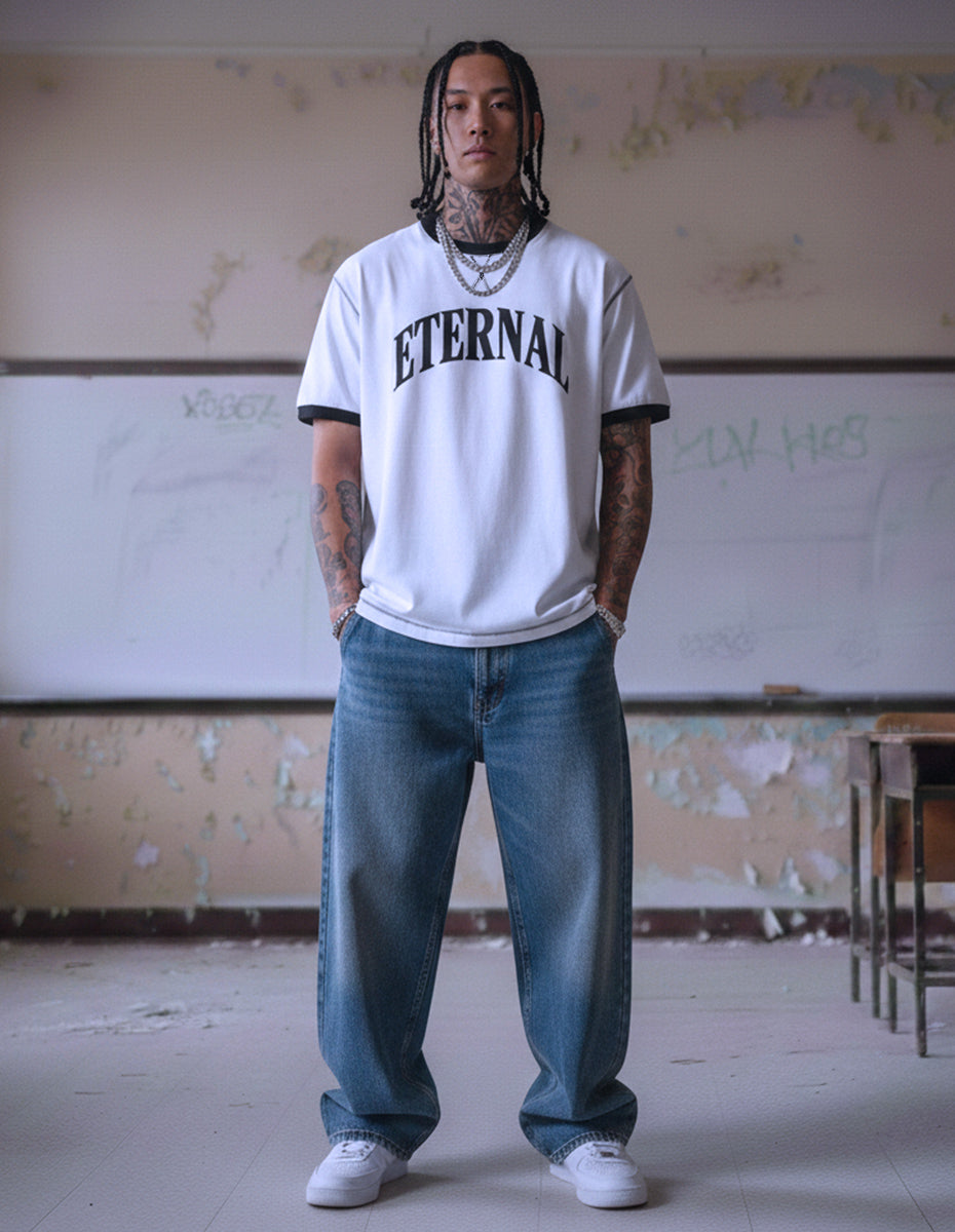 ETERNAL Contrast-Stitched Cotton T-Shirt