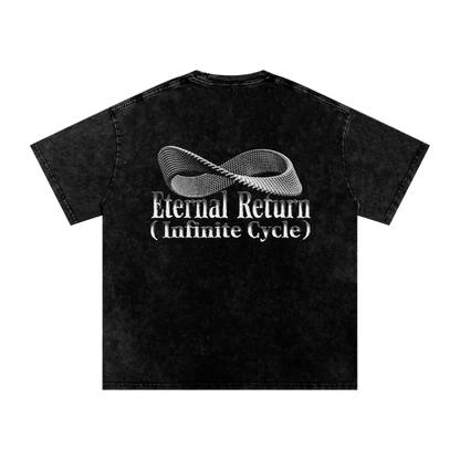 Logo Snow Washed Oversized Cotton T-Shirt