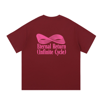 Logo Cotton Tee in Wine