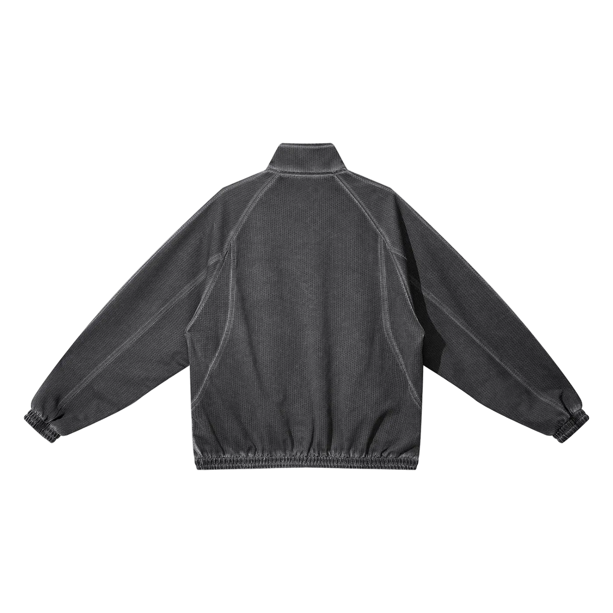 Oval Logo Vintage Wash Full Zip Mesh Jacket