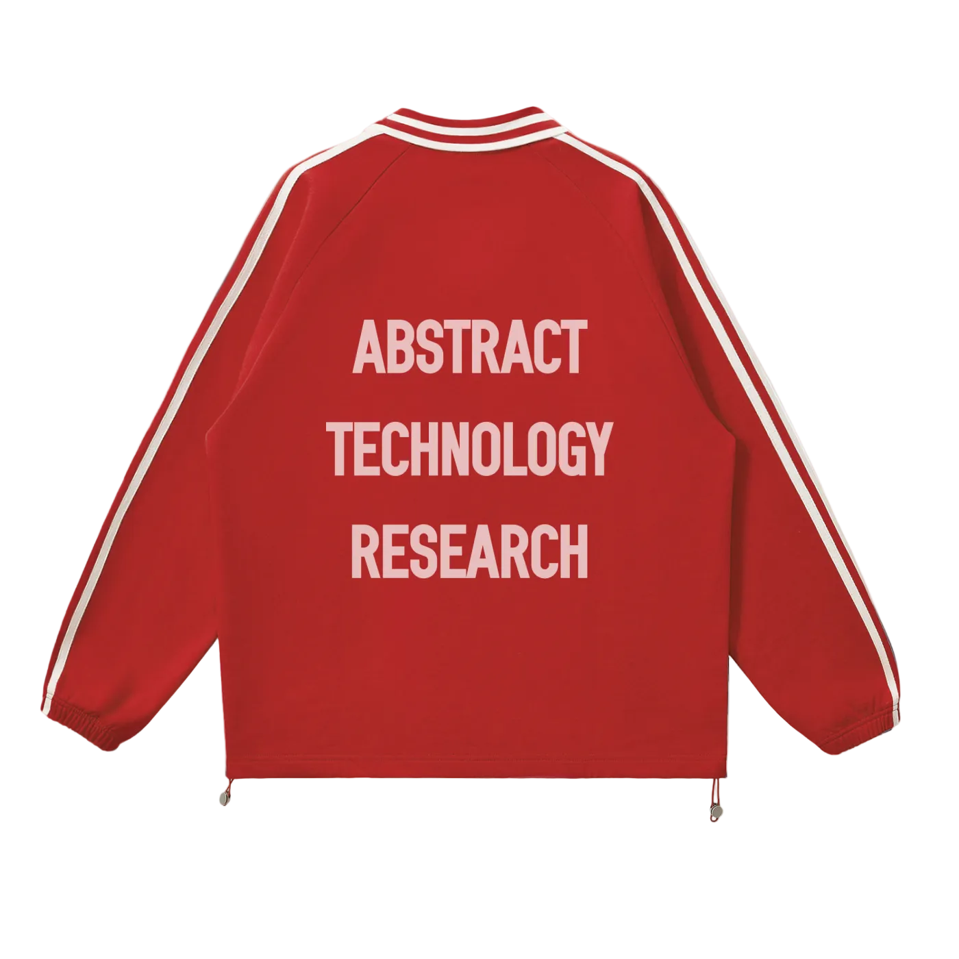 Happily Contrast Striped Lapel Collar Sweatshirt