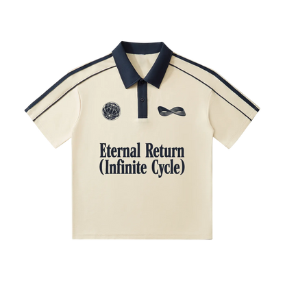 Logo Contrast Collar Short-Sleeve Polo Shirt