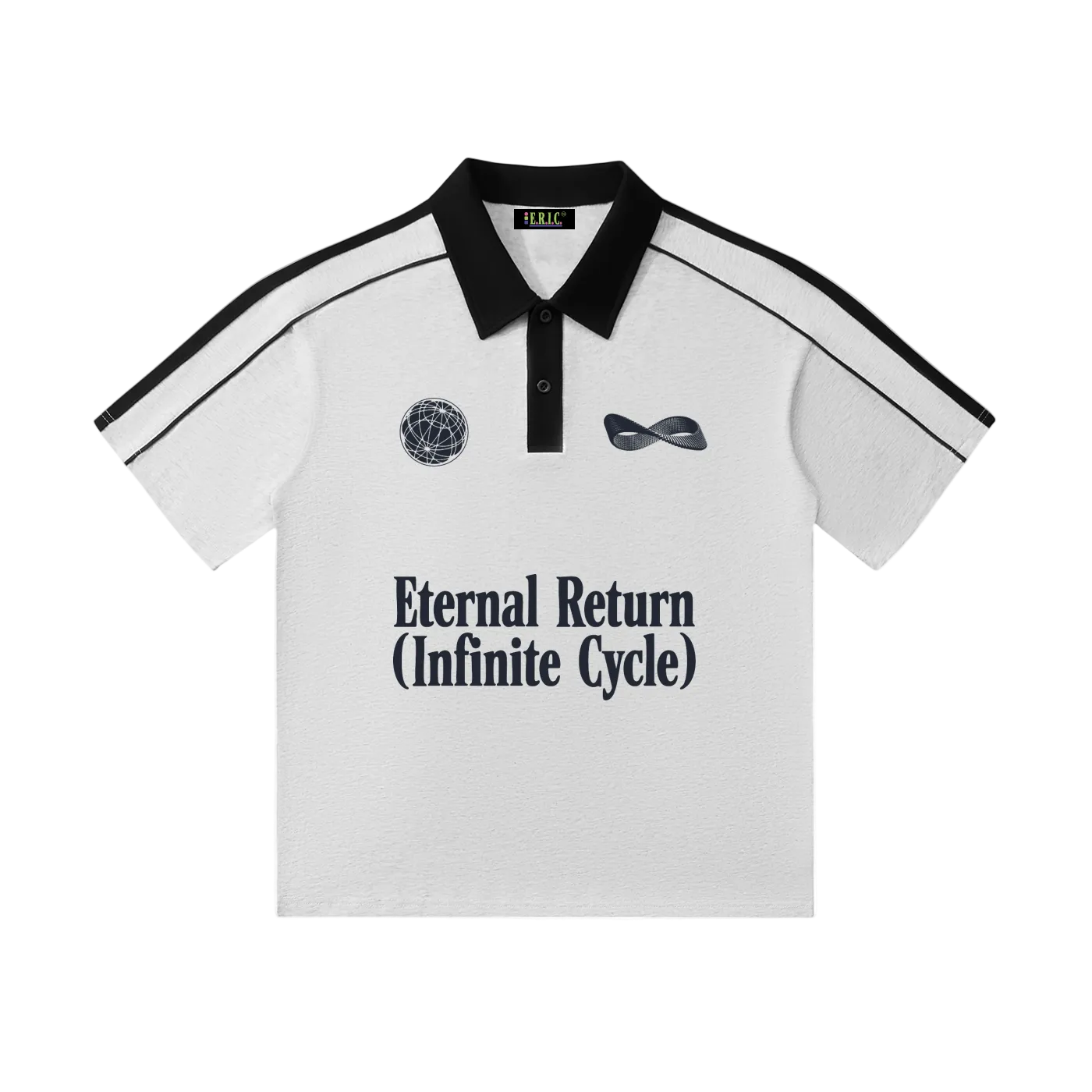 Eternal Contrast Collar Short-Sleeve Polo Shirt