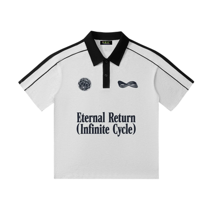 Eternal Contrast Collar Short-Sleeve Polo Shirt