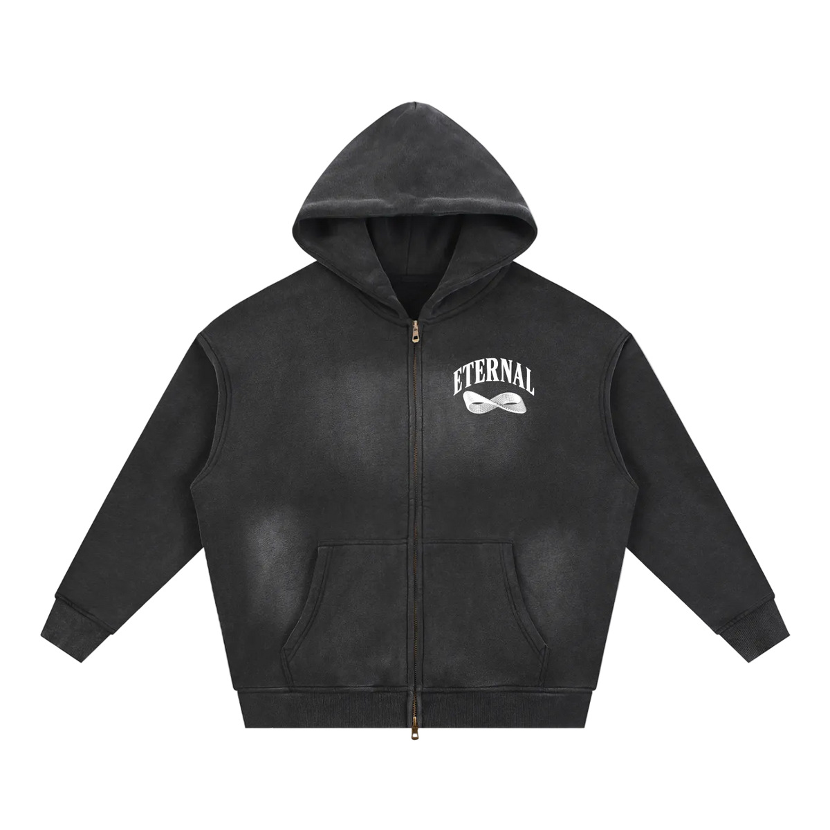 Möbius Sunfade Zip Boxy Fleece Hoodie