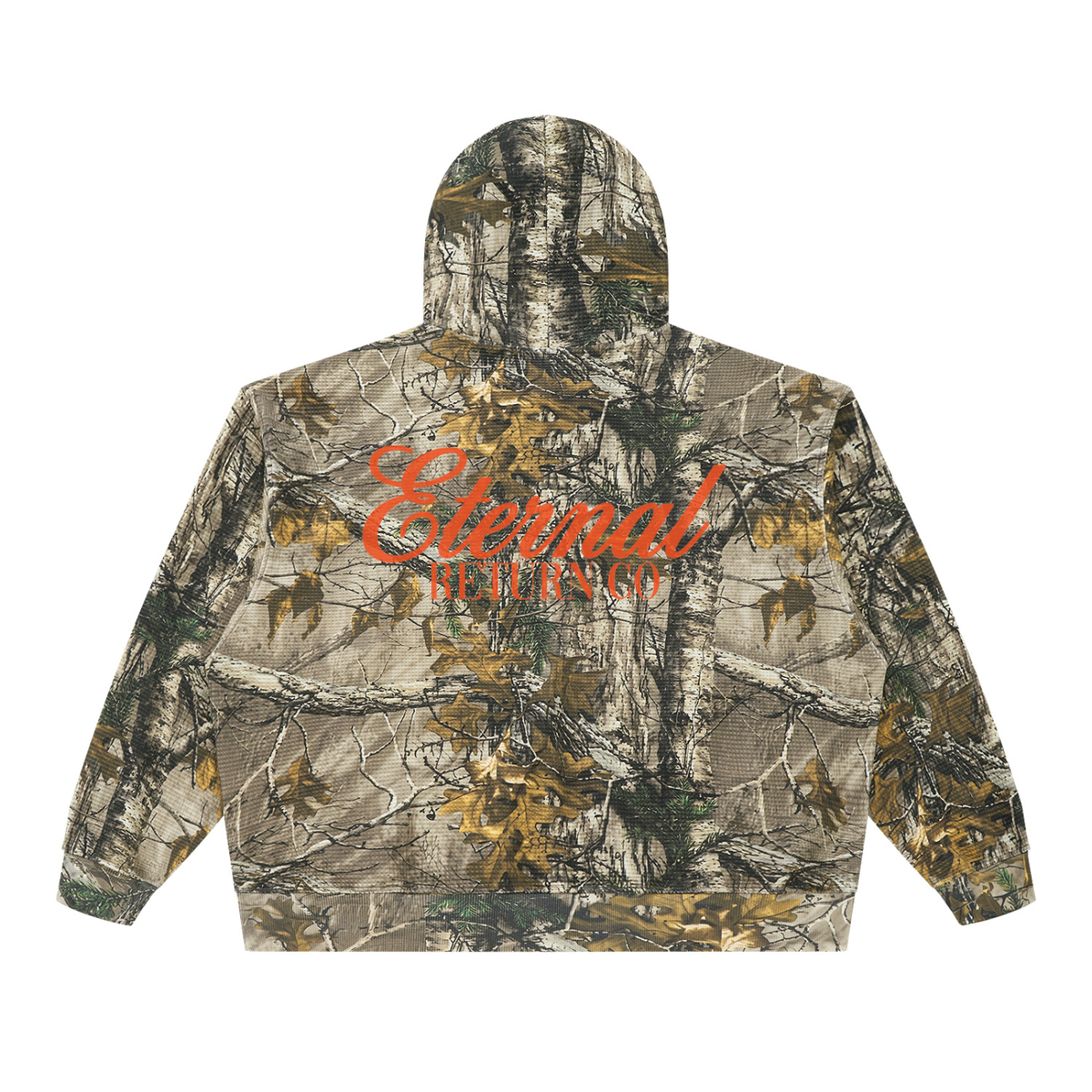 Unisex Waffle Tree Camo Boxy Hoodie