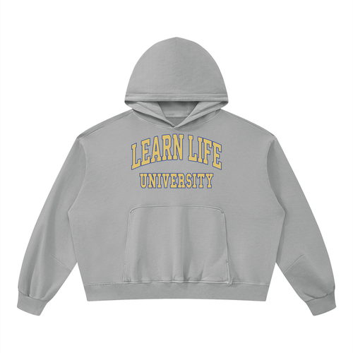"LEARN LIFE" Vintage Washed Hoodie