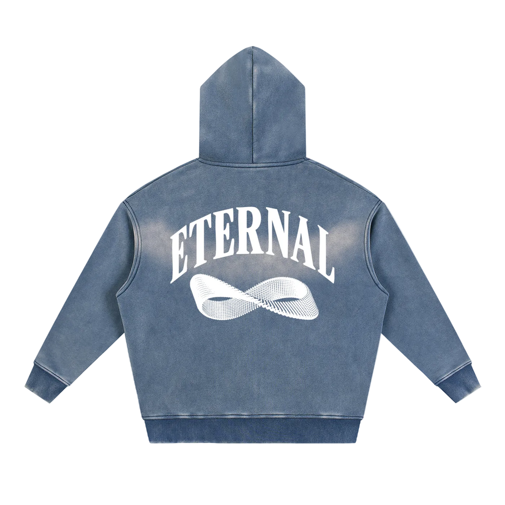Möbius Sunfade Zip Boxy Fleece Hoodie