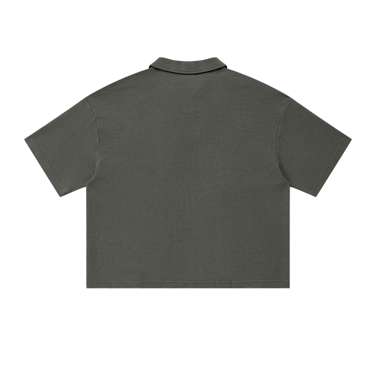 Oval Logo Vintage Wash Waffle Boxy Polo Shirt
