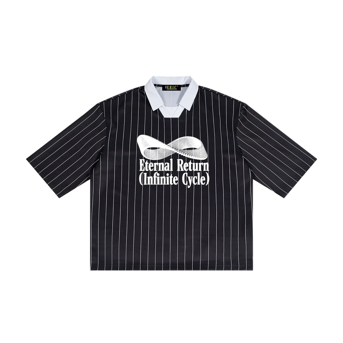Classic Logo Pinstripe Collared Soccer Jersey
