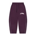 Unisex Piping Fleece Barrel Leg Sweatpants