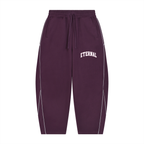 Unisex Piping Fleece Barrel Leg Sweatpants