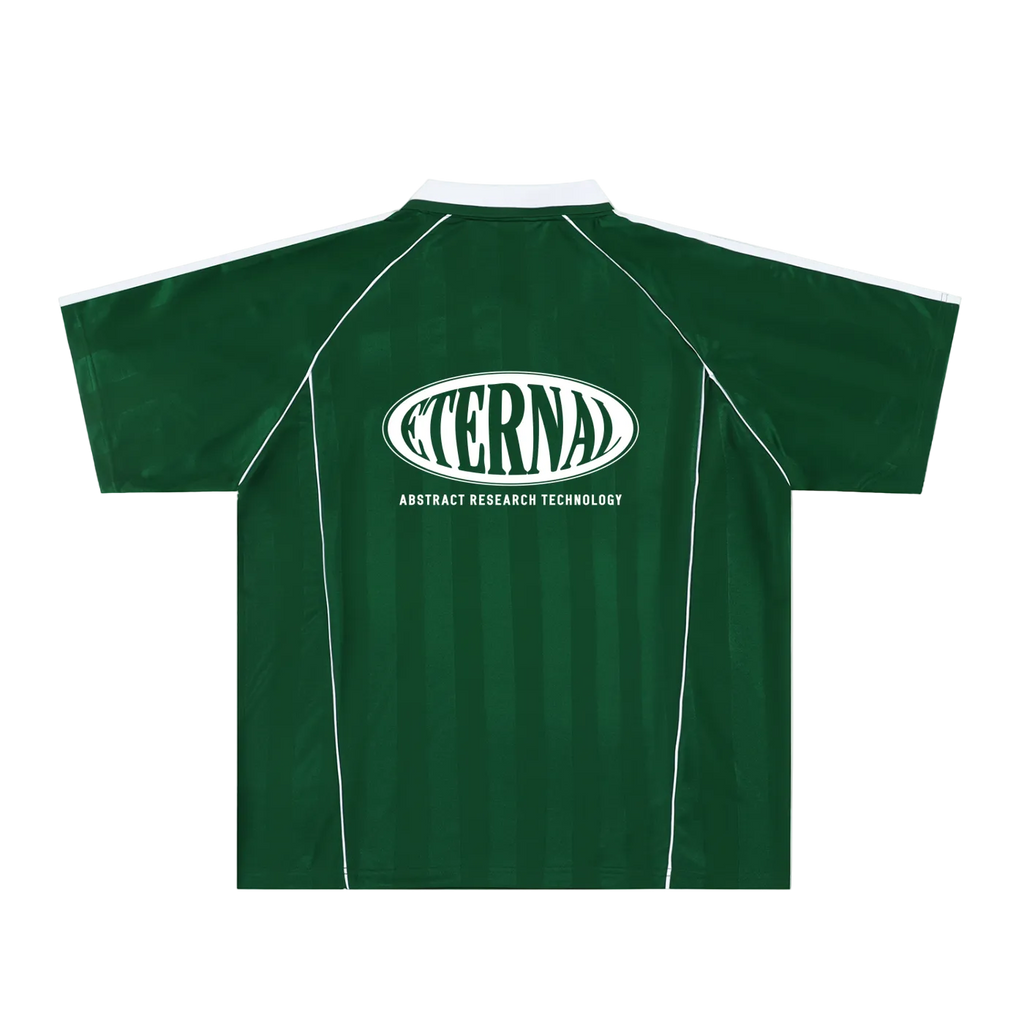 Oval Logo Shadow Stripe Collared Soccer Jersey