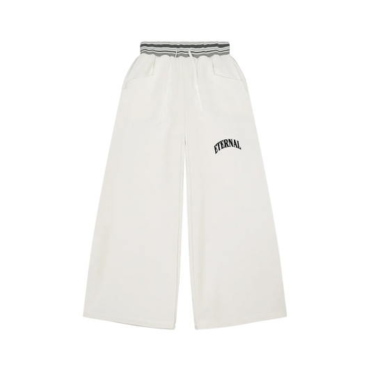 ETERNAL Striped Waist Wide Leg Pants