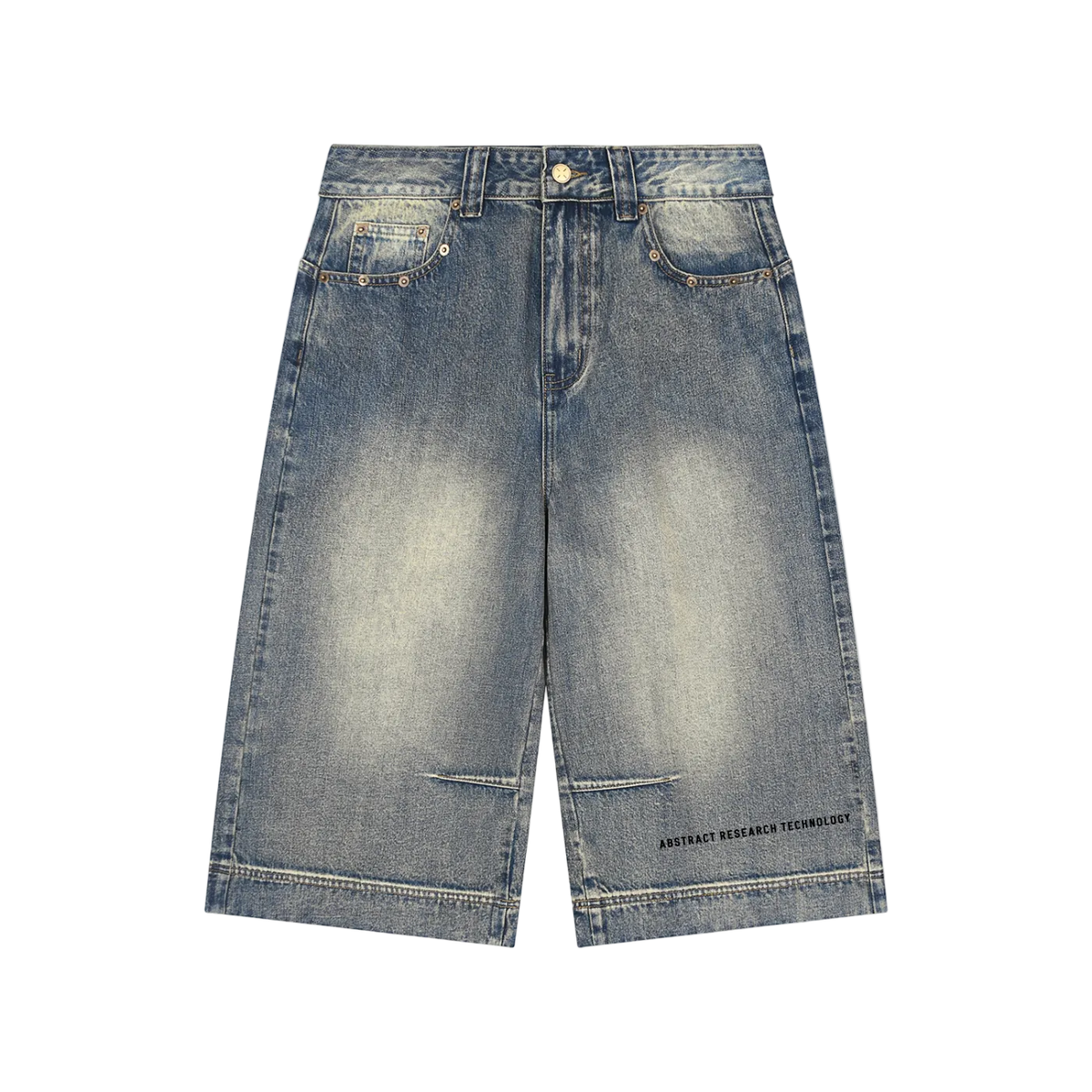 Vintage Wash Baggy Denim Shorts