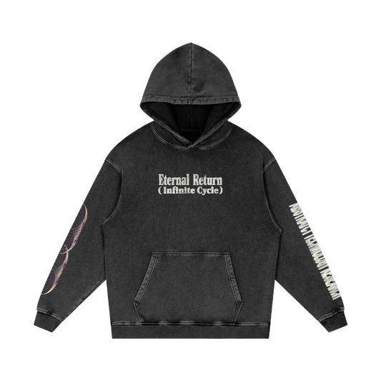 Forever Snow Washed Loose Cotton Hoodie