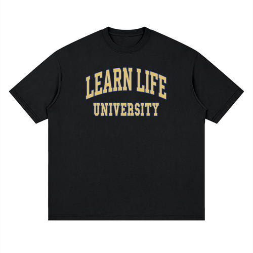 "LEARN LIFE" Drop Shoulder Tee