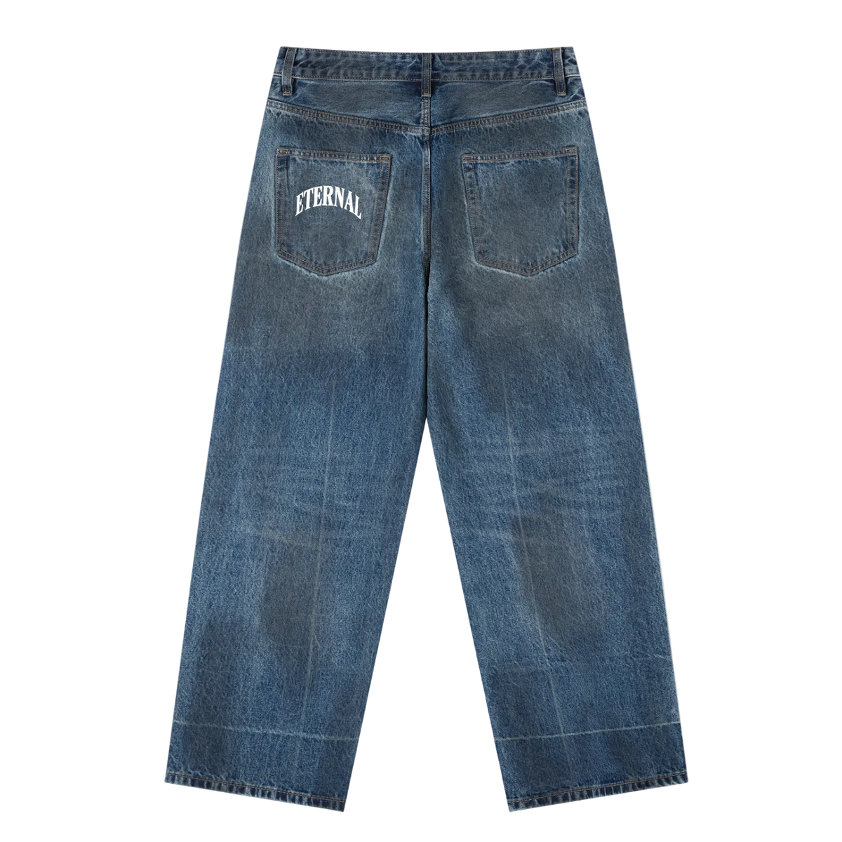 Indigo Wash Baggy Denim Jeans