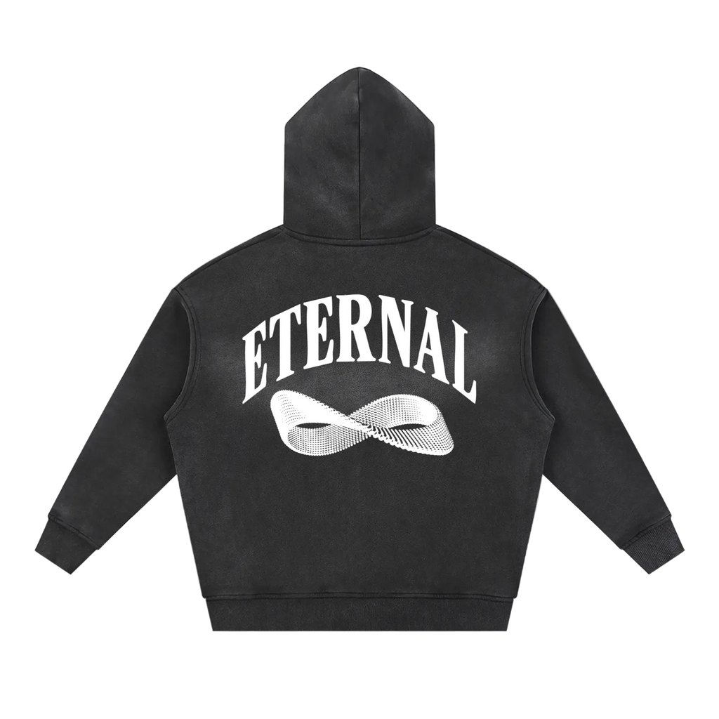 Möbius Sunfade Zip Boxy Fleece Hoodie