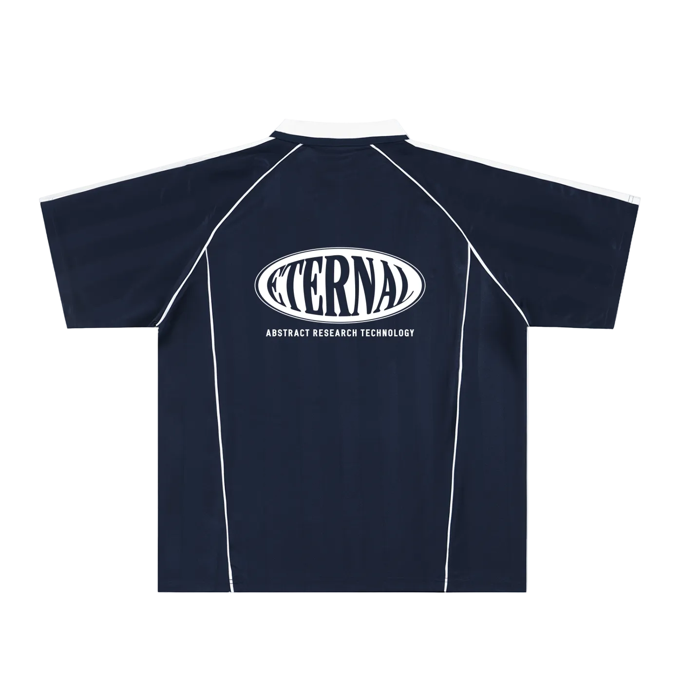 Oval Logo Shadow Stripe Collared Soccer Jersey