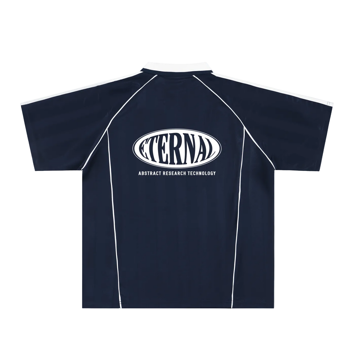 Oval Logo Shadow Stripe Collared Soccer Jersey