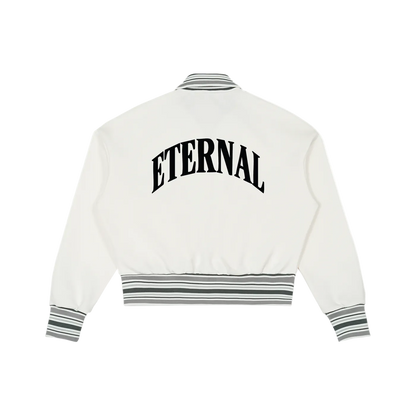 ETERNAL Striped Rib Collar Zip Jacket