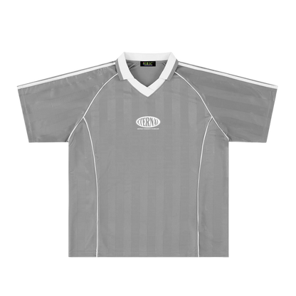 Oval Logo Shadow Stripe Collared Soccer Jersey