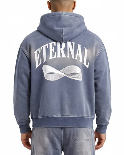 Möbius Sunfade Zip Boxy Fleece Hoodie