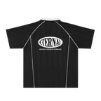 Oval Logo Shadow Stripe Collared Soccer Jersey
