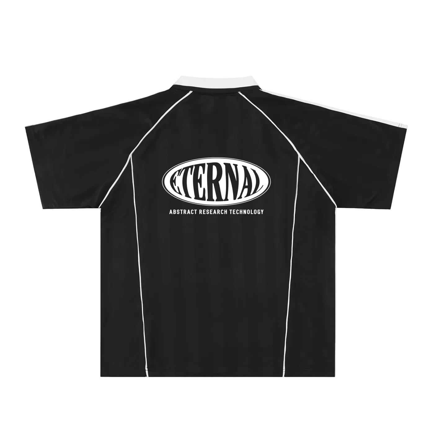 Oval Logo Shadow Stripe Collared Soccer Jersey