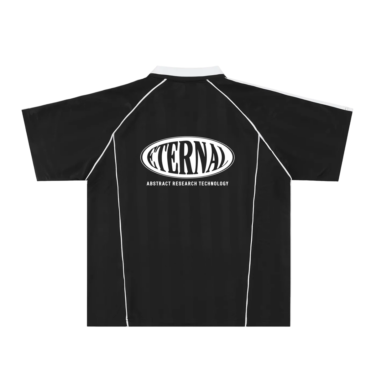 Oval Logo Shadow Stripe Collared Soccer Jersey