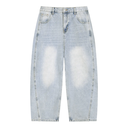 Vintage Wash Sunfade Barrel Leg Jeans