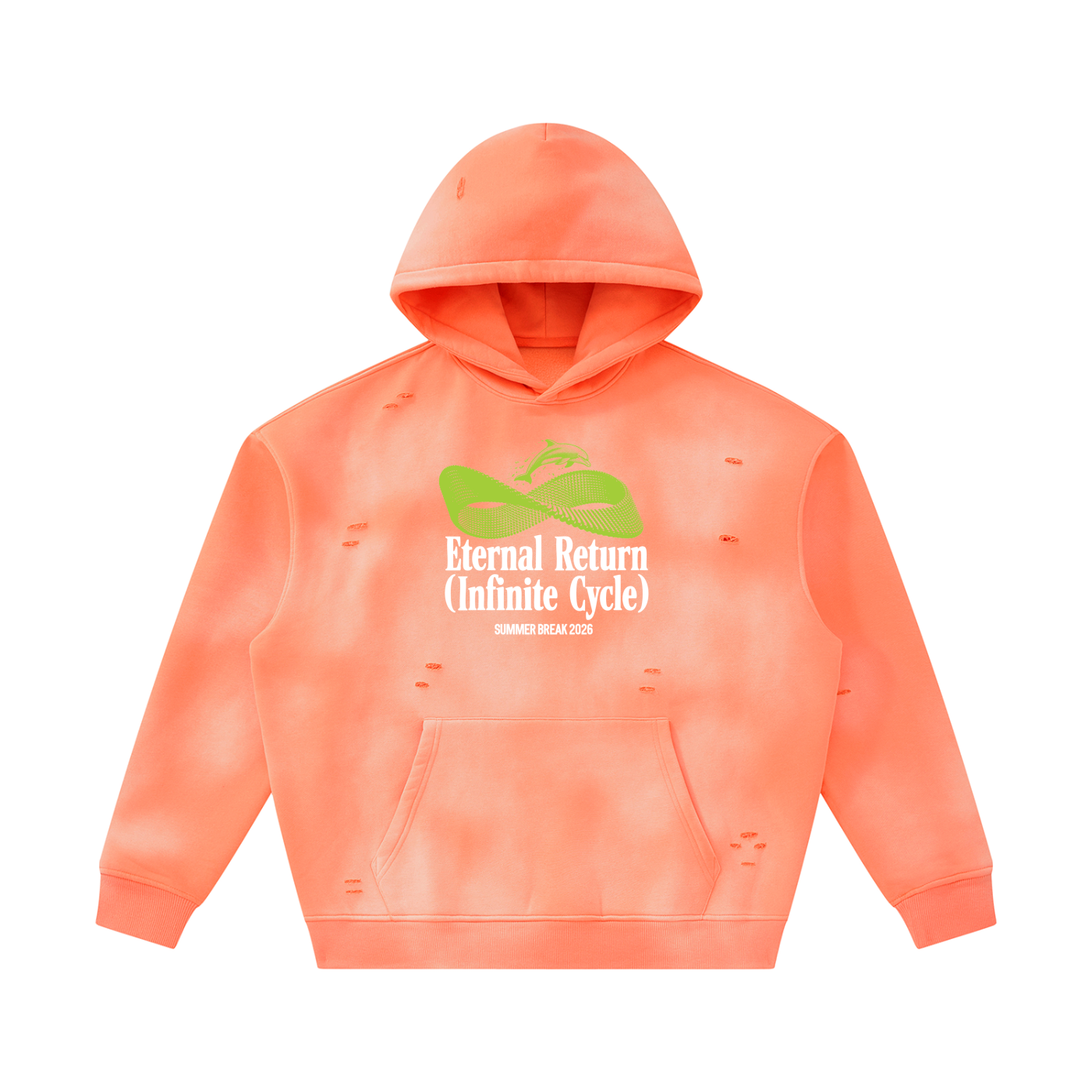 Summer Camp Sunfade Frayed Fleece Hoodie