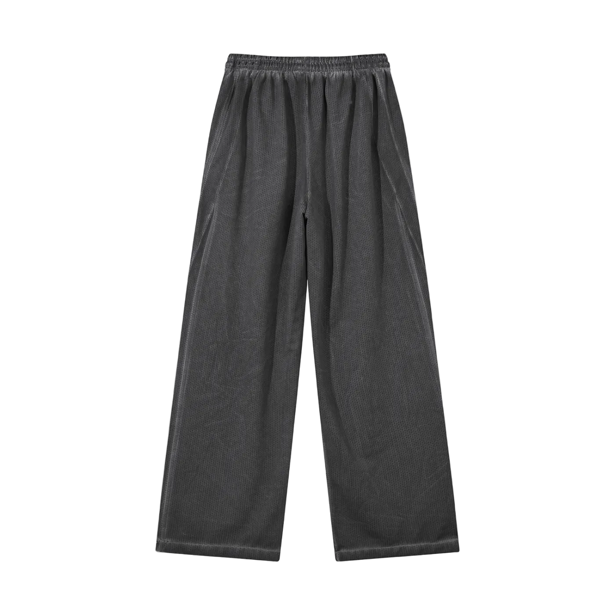 Oval Logo Vintage Wash Wide Leg Mesh Sweatpants