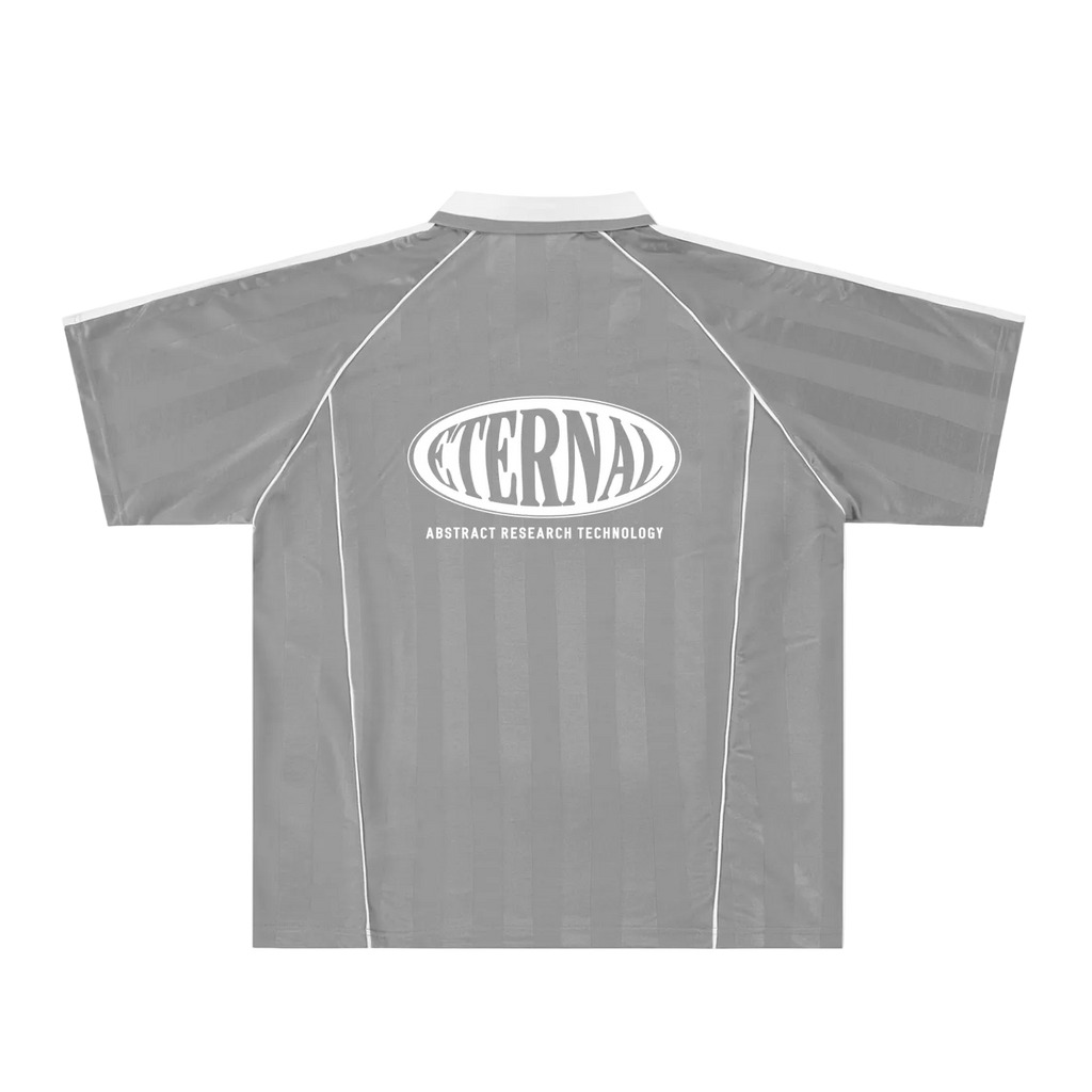 Oval Logo Shadow Stripe Collared Soccer Jersey