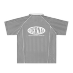 Oval Logo Shadow Stripe Collared Soccer Jersey