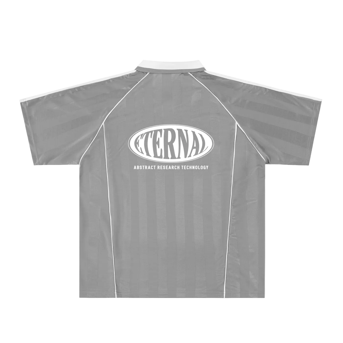 Oval Logo Shadow Stripe Collared Soccer Jersey
