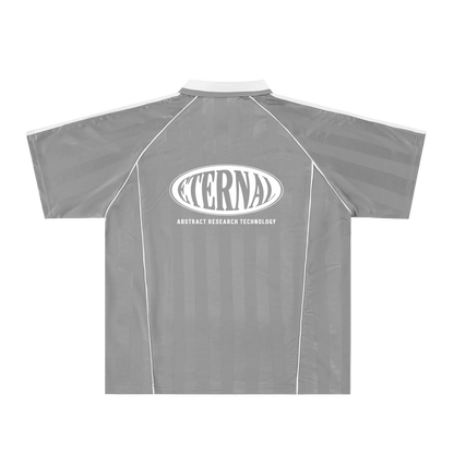 Oval Logo Shadow Stripe Collared Soccer Jersey