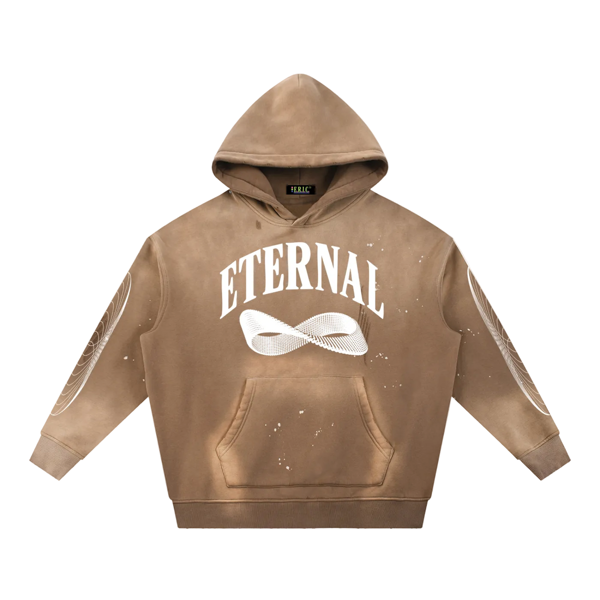 Möbius Vintage Washed Frayed Fleece Hoodie