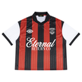 Unisex Boxy Striped Collared Soccer Jersey