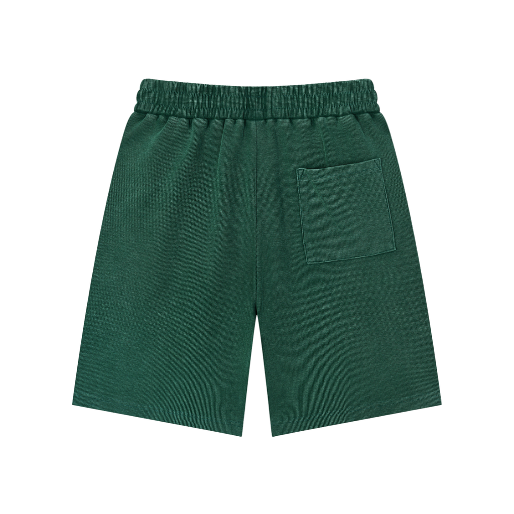 Serpent Mineral Wash Waffle Knit Shorts