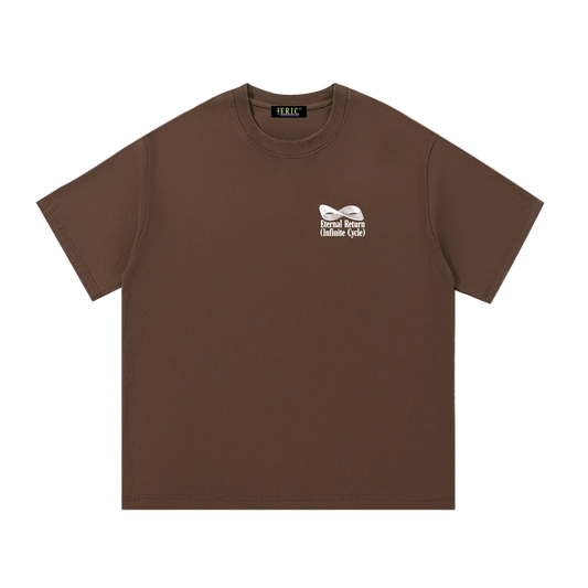 Logo Cotton Tee in Chocolate