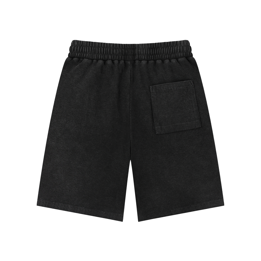 Serpent Mineral Wash Waffle Knit Shorts