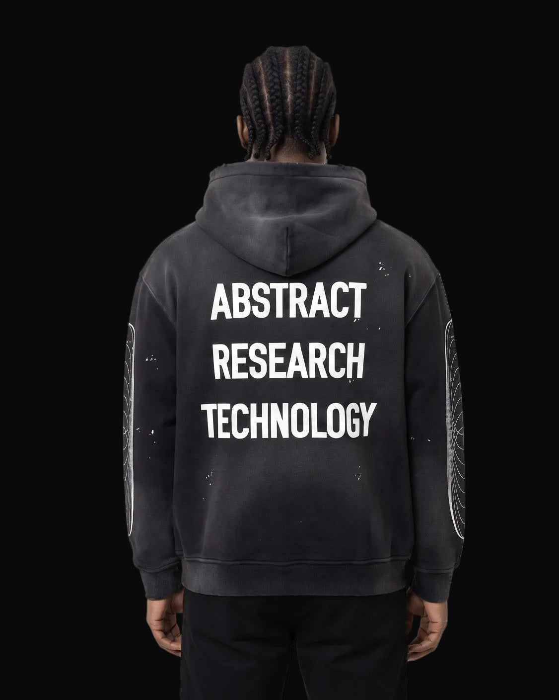 Möbius Vintage Washed Frayed Fleece Hoodie