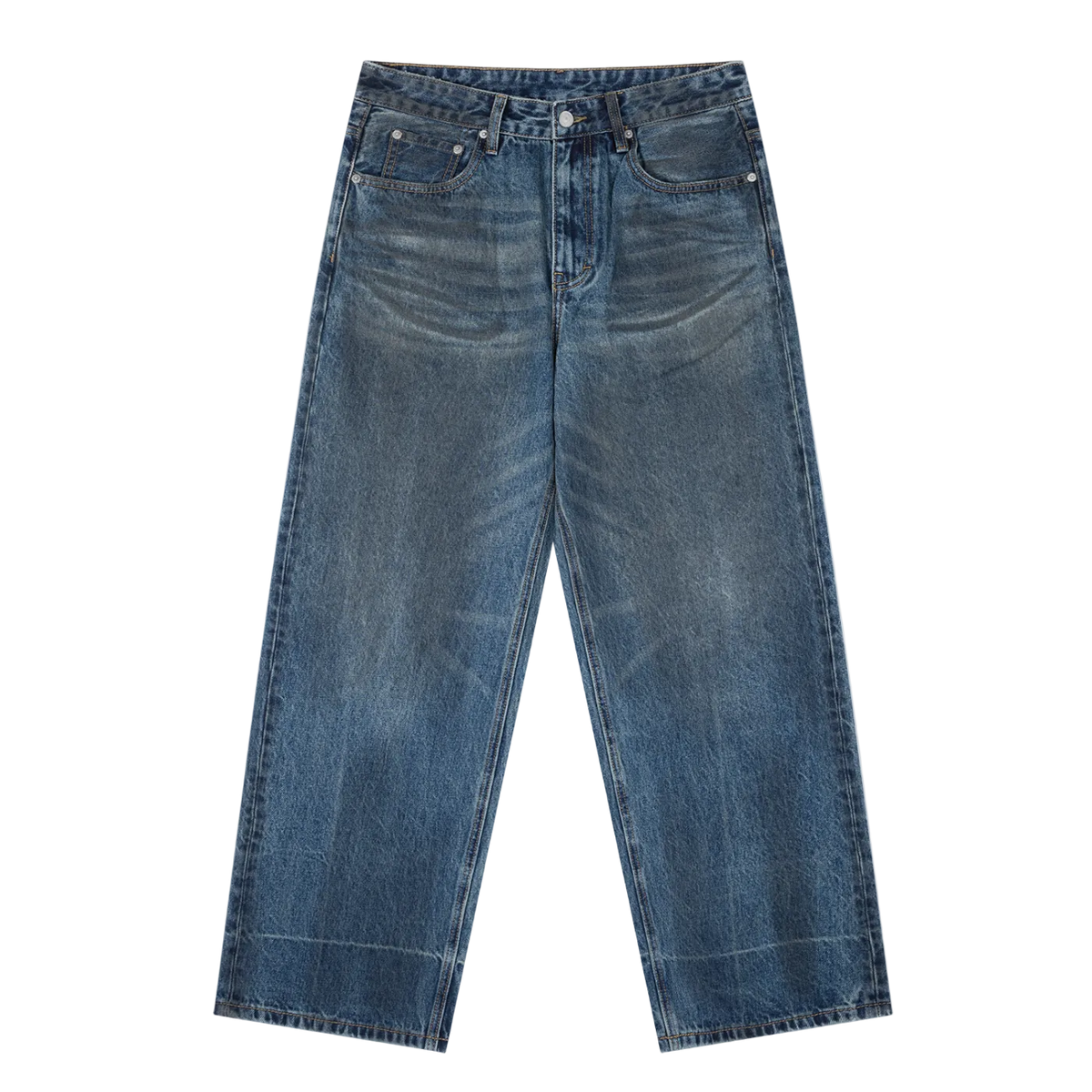 Indigo Wash Baggy Denim Jeans