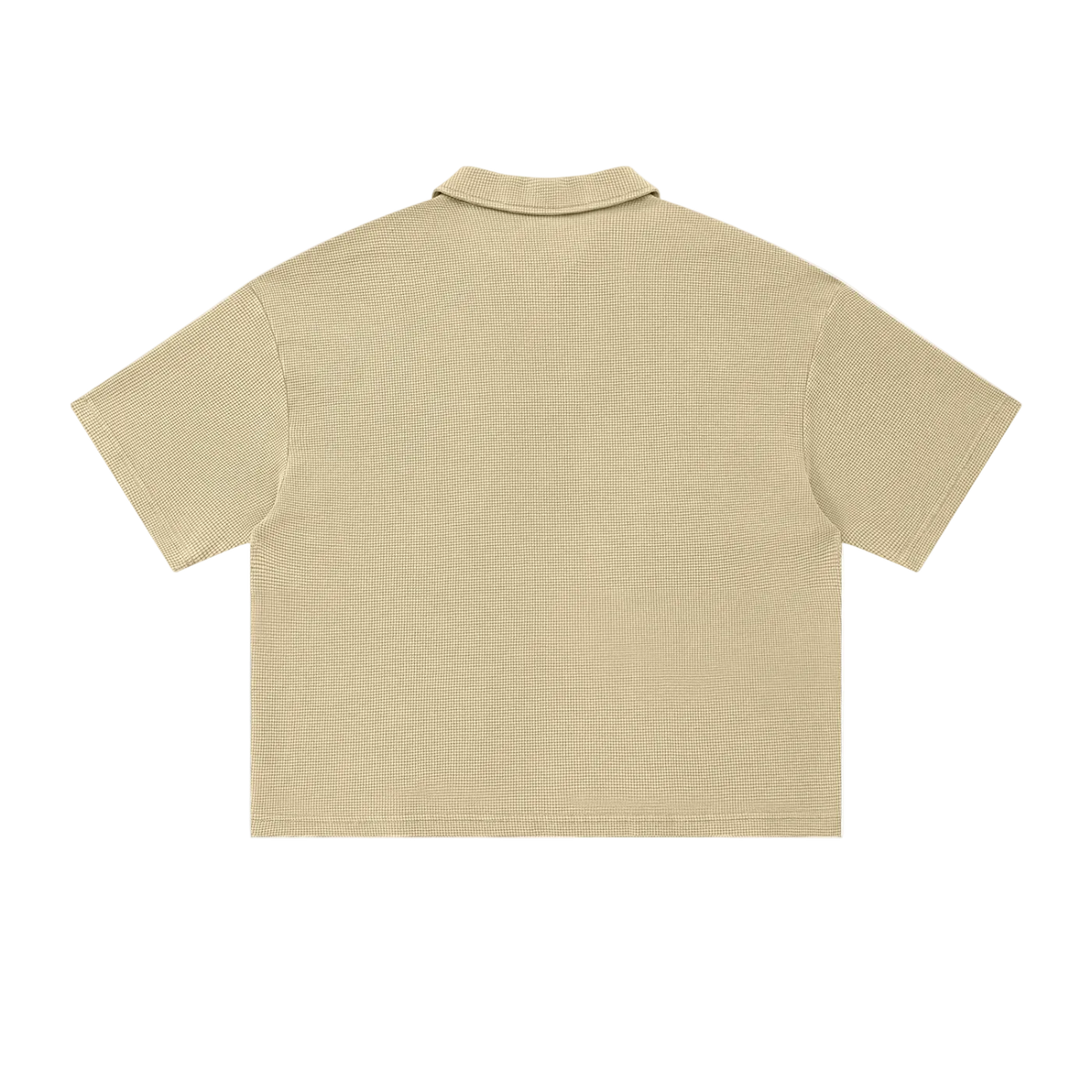 Oval Logo Vintage Wash Waffle Boxy Polo Shirt